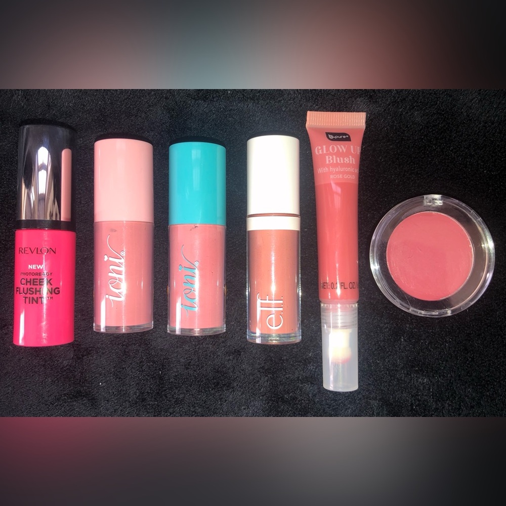 Lot of 6 Used Pink Liquid Cream Blush Ioni Elf bPure Revlon